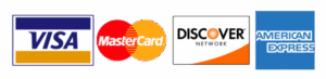 Payments: Visa, Mastercard, Discover, Amex