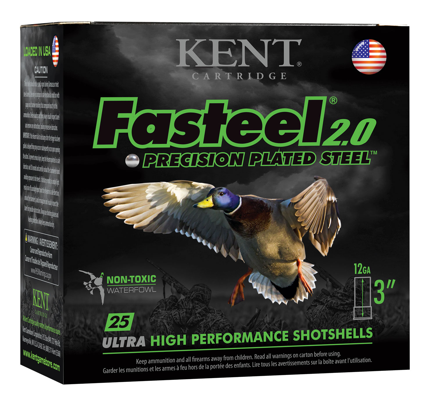Kent Cartridge K123FS326 Fasteel 2.0 12 Gauge 3" 1 1/8 oz 6 Shot 25 Per Box/ 10 Case