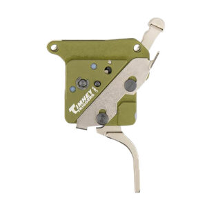 Timney Triggers 51716V2 Elite Hunter  Straight Trigger with 3 lbs Draw Weight & Green/Nickel Finish for Remington 700 Right