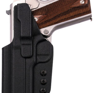 1791 Gunleather TACIWB1911BLKR Tactical Kydex  IWB Black Kydex Belt Clip Fits 1911 Government
