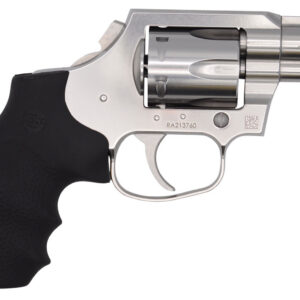 Colt Mfg KCOBRASB2BB King Cobra Carry 357 Mag 6 Shot 2" DAO Brushed Stainless Steel Barrel, Cylinder & Frame, Black Hogue Rubber w/Finger Grooves Grip