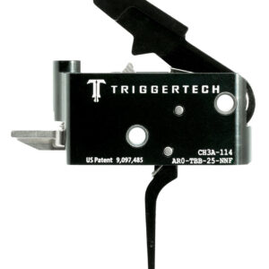 TriggerTech AROTBB25NNF Adaptable Primary Two-Stage Flat Trigger with 2.50-5 lbs Draw Weight for AR-15 Right