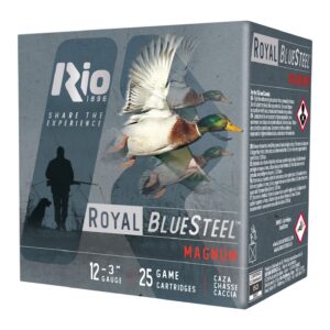 Rio Ammunition RBSM362 Royal BlueSteel Magnum 12Gauge 3" 1 1/4oz 2Shot 25 Per Box/10 Case