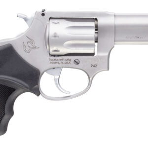 Taurus 2942039 942 22 LR 8rd 3" Barrel, Overall Matte Finish Stainless Steel & Finger Grooved Black Polymer Grip