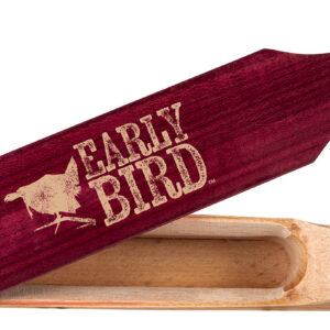Primos PS2961 Early Bird Box Call Turkey Hen Sounds Attracts Turkeys Natural Walnut/Purple Heart