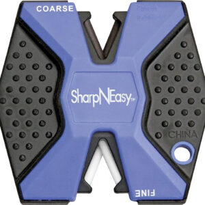 AccuSharp 334CD SharpNEasy 2-Step Sharpener Hand Held Fine/Coarse Ceramic Stone Sharpener Plastic Handle Black/Blue 24