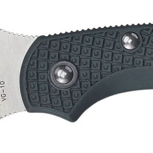 Spyderco C28PGYW2 Dragonfly 2  2.28" Folding Drop Point Plain VG-10 SS Blade Gray Bi-Directional Texturing FRN Handle Includes Pocket Clip