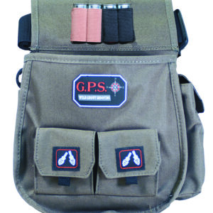 GPS Bags 1093CSP Deluxe Double Shotshell Pouch Olive Polyester Waist Mount 30-52" Belt
