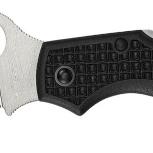 Spyderco C89SBK Atlantic Salt 3.69" Folding Sheepsfoot Serrated H1 Steel Blade Black Molded FRN Handle Includes Pocket Clip