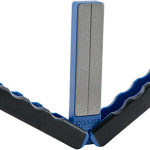 AccuSharp 051C Paddle Sharpener Folding Diamond Sharpener Black/Blue Overmolded Rubber Handle