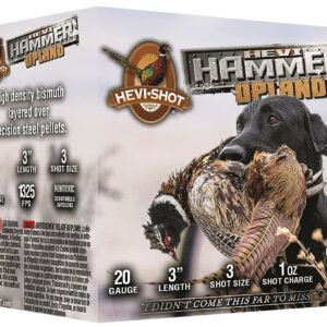 HEVI-Shot HS29213 HEVI-Hammer Upland 20Gauge 3" 1oz Steel/Bismuth 3Shot 25 Per Box/10 Case