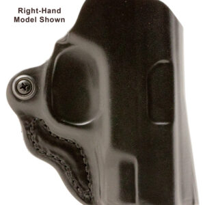 DeSantis Gunhide 019BB7WZ0 Mini Scabbard  OWB Black Leather Belt Slide Fits Springfield Prodigy w/wo Red Dot Fits 4.25" Barrel Left Hand