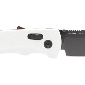 S.O.G SOG11181041 Flash AT 3.45" Folding Straight Back Plain TiNi Cryo D2 Steel Blade, Concrete Gray Textured GRN Handle