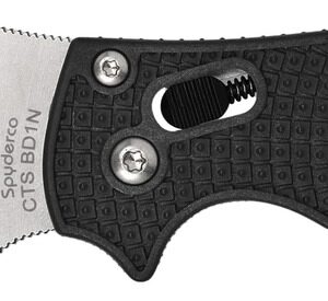 Spyderco C101PBK2 Manix 2 Lightweight 3.37" Folding Plain Satin CTS BD1 SS Blade/Black Bi-Directional Texturing FRCP Handle Includes Pocket Clip