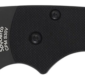 Spyderco C230GPBBK Lil' Native  2.42" Folding Plain Black DLC CPM S30V SS Blade/Black Textured G10 Handle Includes Pocket Clip