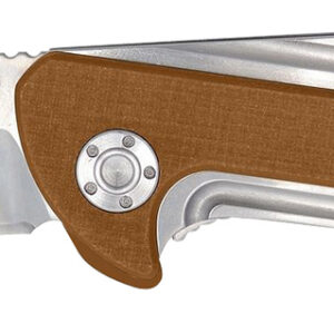 Camillus 19196 Sevens  2.75" Folding Plain Silver AUS-8 Carbonitride Titanium Blade, Desert Tan/SS G10/SS Handle