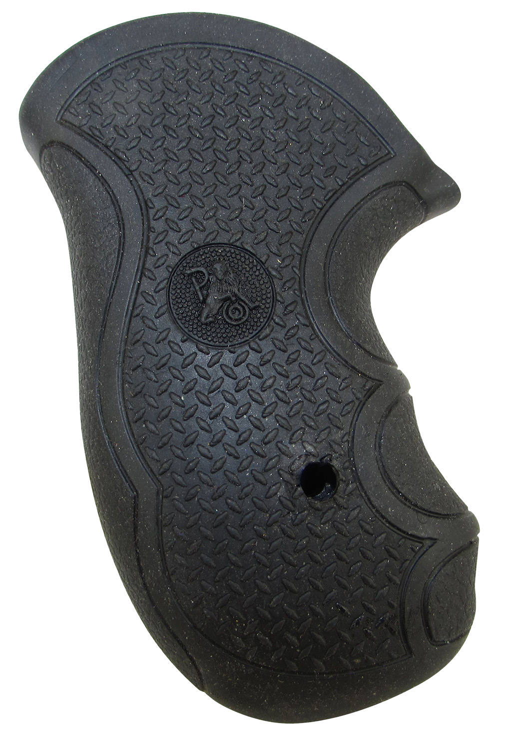 Pachmayr 02483 Diamond Pro Grip Diamond Checkering Black Rubber with Finger Grooves for Ruger SP101