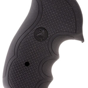 Pachmayr 02484 Diamond Pro Grip Diamond Checkering Black Rubber with Finger Grooves for Ruger GP100