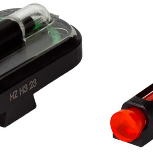 HiViz GLFD21 FastDot  H3 Sight Set for Glock Red Fiber Optic Front Sight-Green Tritium Rear Sight