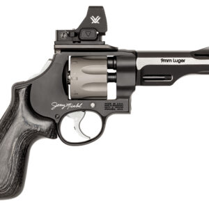 Smith & Wesson 14045 PC Model 327 w/Optic N-Frame 9mm Luger 8 Shot 5" Black/SS Ported Barrel, Black Scandium Alloy Frame, JM Signature Black Laminate Grip, Vortex CompDot, C.O.R.E Optic System
