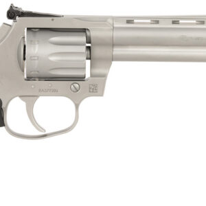 Colt Mfg KCOBRA22SM6RFO King Cobra Target 22 LR 6 Shot 6" Matte Stainless Steel Vent Rib Barrel, Matte Stainless Stainless Steel Frame & Cylinder, Black Hogue Overmolded Grip, Exposed Hammer