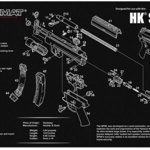 TekMat TEKR17HKSP5K HK SP5K Cleaning Mat Black/White Rubber 11"x17" HK SP5K Parts Diagram