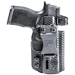 Rounded Gear RGDRUIDGLKDSCFAMBI Druid  IWB/OWB Black Carbon Fiber Kydex Fits Glock 17/19/23/32 Ambidextrous
