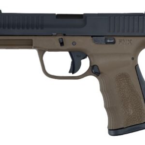 FMK FMKG49TBB G3 Full Size Frame 9mm Luger 14+1 4.50" Polished Threaded Barrel, Black Carbon Steel Optic Ready/Serrated Slide, Burnt Bronze Polymer Frame w/Accessory Rail, Textured Grip
