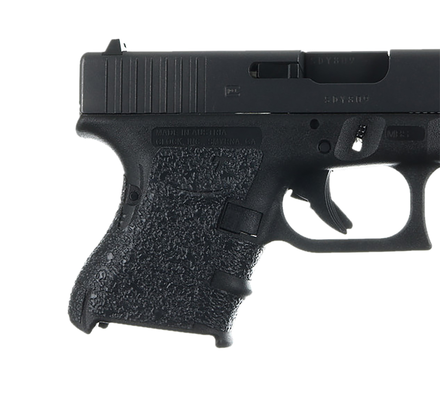 Talon Grips 117R Adhesive Grip Compatible w/Glock 26/27/28/33/39 Gen4 w/Medium Backstrap, Black Textured Rubber