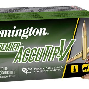 Remington Ammunition 21184 Premier Magnum Rimfire 22WMR 33gr AccuTip V 50 Per Box/40 Case