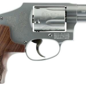 Smith & Wesson 150784 Model 640 *CA Compliant 357 Mag 2.13" Stainless Engraved Barrel , 5rd Stainless Engraved Cylinder, Matte Silver Stainless Steel Engraved J Frame , Wood Engraved Grip