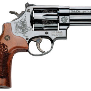 Smith & Wesson 150783 Model 29  44 Rem Mag or 44 S&W Spl Machine Engraved Blued Carbon Steel 4" Barrel, 6rd Cylinder & N-Frame, Wood Engraved Grip
