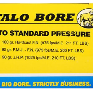 Buffalo Bore Ammunition 27G20 Standard Pressure Strictly Business 380ACP 90gr Jacket Hollow Point 20 Per Box/12 Case