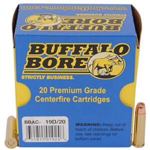 Buffalo Bore Ammunition 19D20 Heavy Strictly Business 357Mag 125gr Jacket Hollow Point 20 Per Box/12 Case