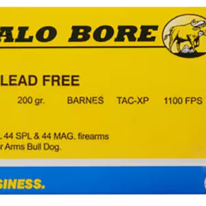 Buffalo Bore Ammunition 14D20 Buffalo-Barnes Strictly Business 44S&W Spl 200gr Barnes TAC-XP Lead Free 20 Per Box/12 Case