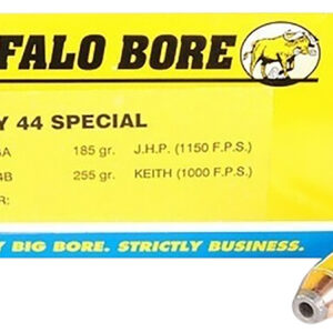 Buffalo Bore Ammunition 14A20 Heavy Strictly Business 44S&W Spl 180gr Jacket Hollow Point 20 Per Box/12 Case