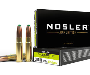NOSLER 300BLK 220GR BT RN 20/400