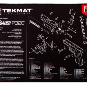 TekMat TEKR20SIGP320 Sig Sauer P320 Ultra 20 Cleaning Mat Black/White Rubber 15"x20" Sig P320 Parts Diagram