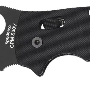 Spyderco C95GPBBK2 Manix 2 XL 3.85" Folding Plain Black DLC CPM S30V SS Blade/Black Textured G10 Handle Includes Pocket Clip