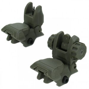 TacFire AR-15 45 Same Plane/Low Profile Pop Up Sights OD Green